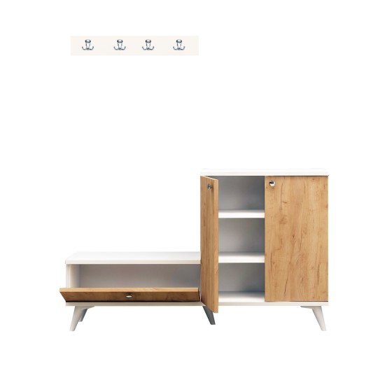 Shoe Cabinet FİJEL Oak
White