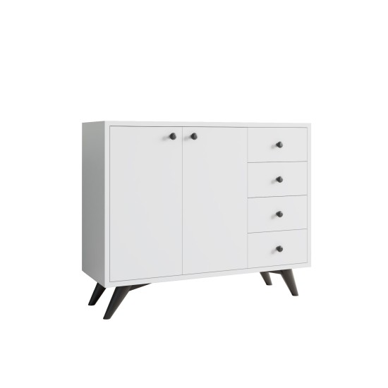 Multi Purpose Cabinet Waga - White White Multi Purpose Cabinet Waga - White White