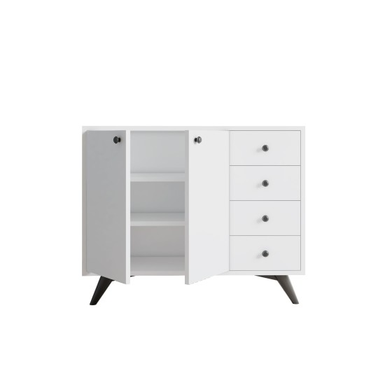Multi Purpose Cabinet Waga - White White Multi Purpose Cabinet Waga - White White