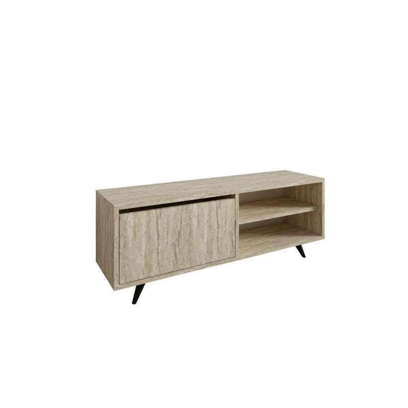 TV Stand Maku - Travertine Travertine