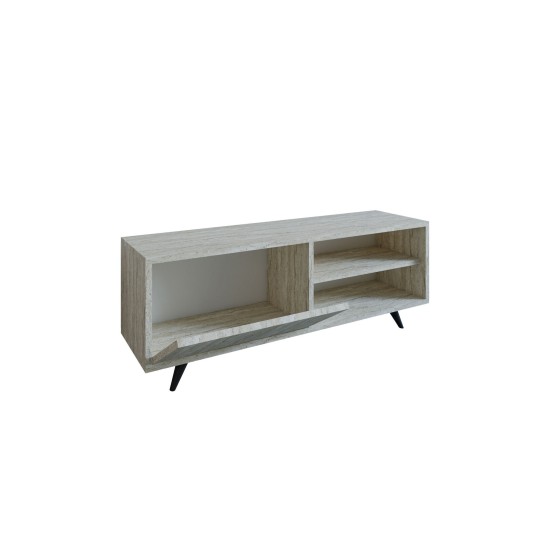 TV Stand Maku - Travertine Travertine TV Stand Maku - Travertine Travertine