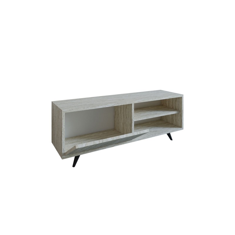 TV Stand Maku - Travertine Travertine