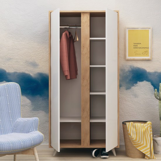 Wardrobe Ajumma Oak
White Hanah Home Wardrobe Ajumma Oak
White