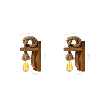 Wall Lamp Set (2 Pieces) KN15 Brown
Gold