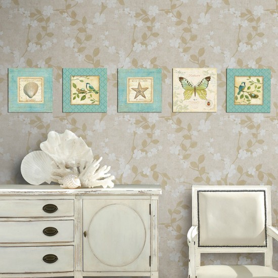 Decorative MDF Painting (5 Pieces) UTB096 Blue
Cream
Green