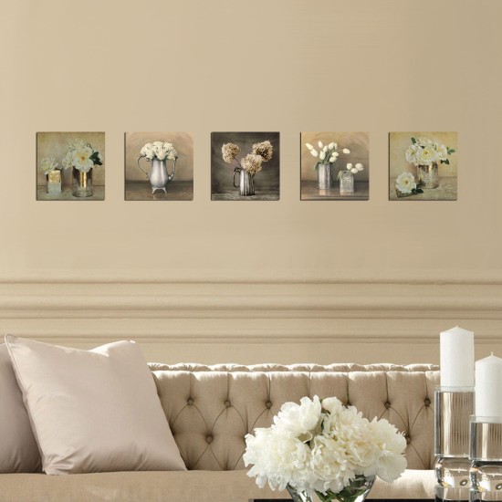 Wallxpert Decorative MDF Painting (5 Pieces) UTB124 White
Cream
Grey