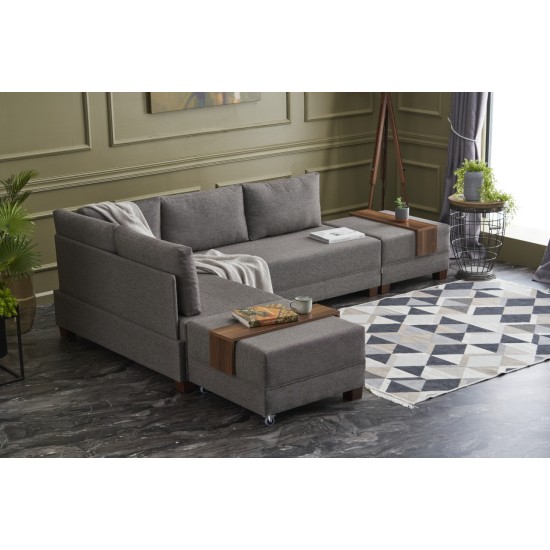 Atelier del Sofa Corner Sofa-Bed Fly Corner Sofa Bed Left - Brown Brown