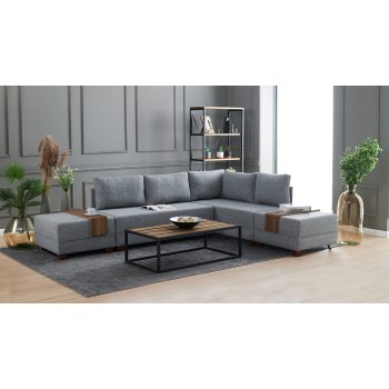 Corner Sofa-Bed Fly Corner Sofa Bed Right- Grey Grey