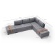 Corner Sofa-Bed Fly Corner Sofa Bed Right- Grey Grey Atelier del Sofa Corner Sofa-Bed Fly Corner Sofa Bed Right- Grey Grey