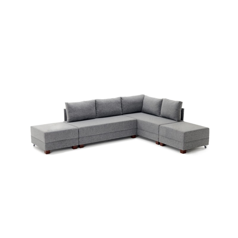Atelier del Sofa Corner Sofa-Bed Fly Corner Sofa Bed Right- Grey Grey