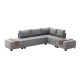 Corner Sofa-Bed Fly Corner Sofa Bed Right- Grey Grey Atelier del Sofa Corner Sofa-Bed Fly Corner Sofa Bed Right- Grey Grey