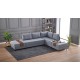 Corner Sofa-Bed Fly Corner Sofa Bed Right- Grey Grey Atelier del Sofa Corner Sofa-Bed Fly Corner Sofa Bed Right- Grey Grey