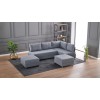 Atelier del Sofa Corner Sofa-Bed Fly Corner Sofa Bed Right- Grey Grey