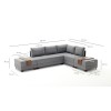 Atelier del Sofa Corner Sofa-Bed Fly Corner Sofa Bed Right- Grey Grey