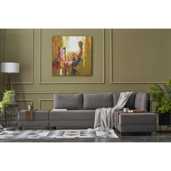 Corner Sofa-Bed Fly Corner Sofa Bed Right- Brown Brown Atelier del Sofa Corner Sofa-Bed Fly Corner Sofa Bed Right- Brown Brown
