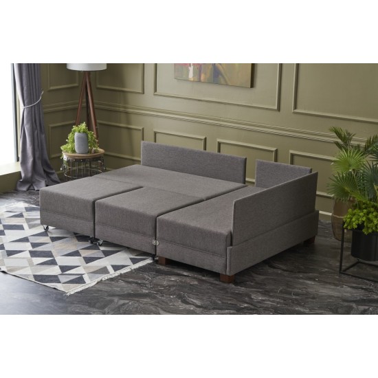 Corner Sofa-Bed Fly Corner Sofa Bed Right- Brown Brown Atelier del Sofa Corner Sofa-Bed Fly Corner Sofa Bed Right- Brown Brown