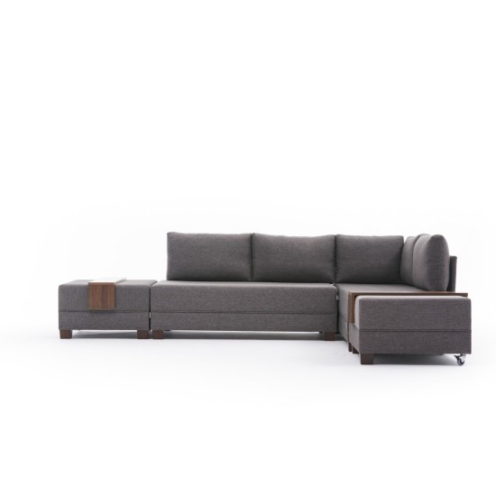 Corner Sofa-Bed Fly Corner Sofa Bed Right- Brown Brown Atelier del Sofa Corner Sofa-Bed Fly Corner Sofa Bed Right- Brown Brown