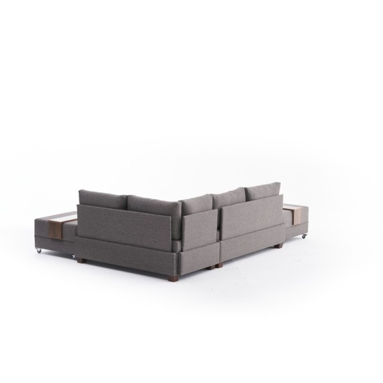 Corner Sofa-Bed Fly Corner Sofa Bed Right- Brown Brown Atelier del Sofa Corner Sofa-Bed Fly Corner Sofa Bed Right- Brown Brown