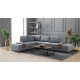 Corner Sofa-Bed Fly Corner Sofa Bed Left - Grey Grey Atelier del Sofa Corner Sofa-Bed Fly Corner Sofa Bed Left - Grey Grey