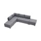 Corner Sofa-Bed Fly Corner Sofa Bed Left - Grey Grey Atelier del Sofa Corner Sofa-Bed Fly Corner Sofa Bed Left - Grey Grey