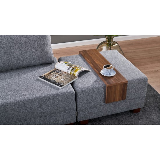 Corner Sofa-Bed Fly Corner Sofa Bed Left - Grey Grey Atelier del Sofa Corner Sofa-Bed Fly Corner Sofa Bed Left - Grey Grey
