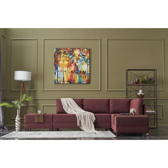 Corner Sofa-Bed Fly Corner Sofa Bed Right - Claret Red Claret Red Atelier del Sofa Corner Sofa-Bed Fly Corner Sofa Bed Right - Claret Red Claret Red
