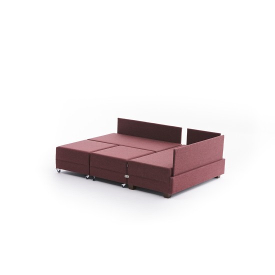 Corner Sofa-Bed Fly Corner Sofa Bed Right - Claret Red Claret Red Atelier del Sofa Corner Sofa-Bed Fly Corner Sofa Bed Right - Claret Red Claret Red