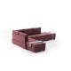 Corner Sofa-Bed Fly Corner Sofa Bed Left - Claret Red Claret Red Atelier del Sofa Corner Sofa-Bed Fly Corner Sofa Bed Left - Claret Red Claret Red