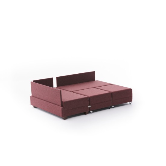 Corner Sofa-Bed Fly Corner Sofa Bed Left - Claret Red Claret Red Atelier del Sofa Corner Sofa-Bed Fly Corner Sofa Bed Left - Claret Red Claret Red
