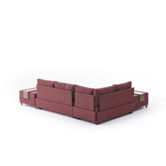 Corner Sofa-Bed Fly Corner Sofa Bed Left - Claret Red Claret Red Atelier del Sofa Corner Sofa-Bed Fly Corner Sofa Bed Left - Claret Red Claret Red