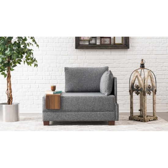 1-Seat Sofa Fly Armchair Right - Grey Grey Atelier del Sofa 1-Seat Sofa Fly Armchair Right - Grey Grey
