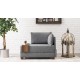 1-Seat Sofa Fly Armchair Right - Grey Grey Atelier del Sofa 1-Seat Sofa Fly Armchair Right - Grey Grey