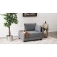 1-Seat Sofa Fly Armchair Right - Grey Grey Atelier del Sofa 1-Seat Sofa Fly Armchair Right - Grey Grey