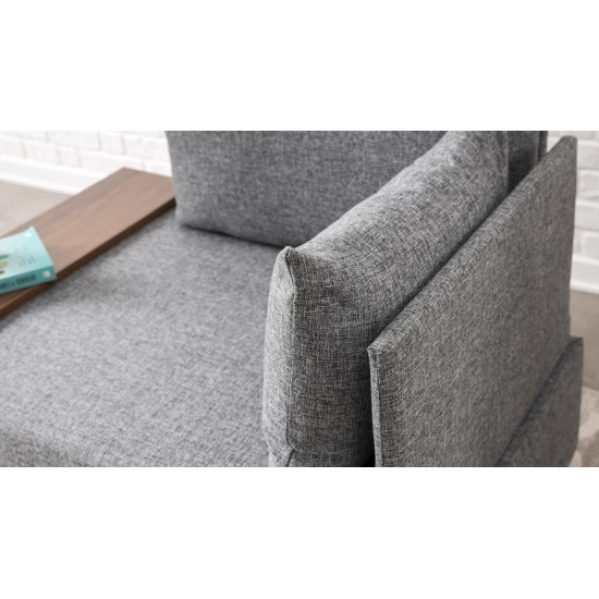 1-Seat Sofa Fly Armchair Right - Grey Grey Atelier del Sofa 1-Seat Sofa Fly Armchair Right - Grey Grey