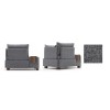 Atelier del Sofa 1-Seat Sofa Fly Armchair Right - Grey Grey