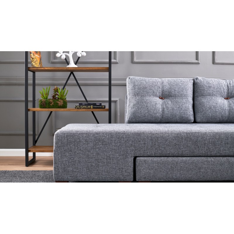 Atelier del Sofa Corner Sofa-Bed Manama Corner Sofa Bed Right - Grey Grey