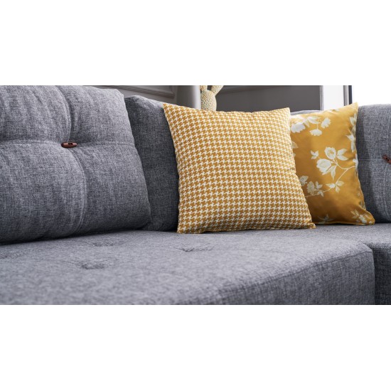 Corner Sofa-Bed Manama Corner Sofa Bed Right - Grey Grey Atelier del Sofa Corner Sofa-Bed Manama Corner Sofa Bed Right - Grey Grey