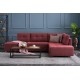 Atelier del Sofa Corner Sofa-Bed Manama Corner Sofa Bed Right - Claret Red Claret Red