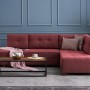 Corner Sofa-Bed Manama Corner Sofa Bed Right - Claret Red Claret Red