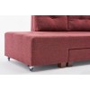 Atelier del Sofa Corner Sofa-Bed Manama Corner Sofa Bed Right - Claret Red Claret Red