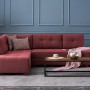 Corner Sofa-Bed Manama Corner Sofa Bed Left - Claret Red Claret Red