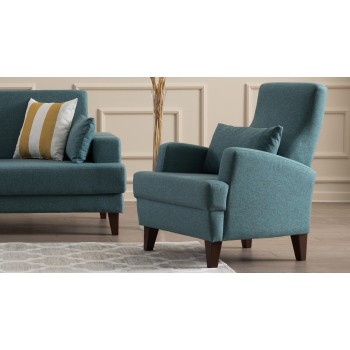 Wing Chair Kana Bergere - Turquoise Turquoise