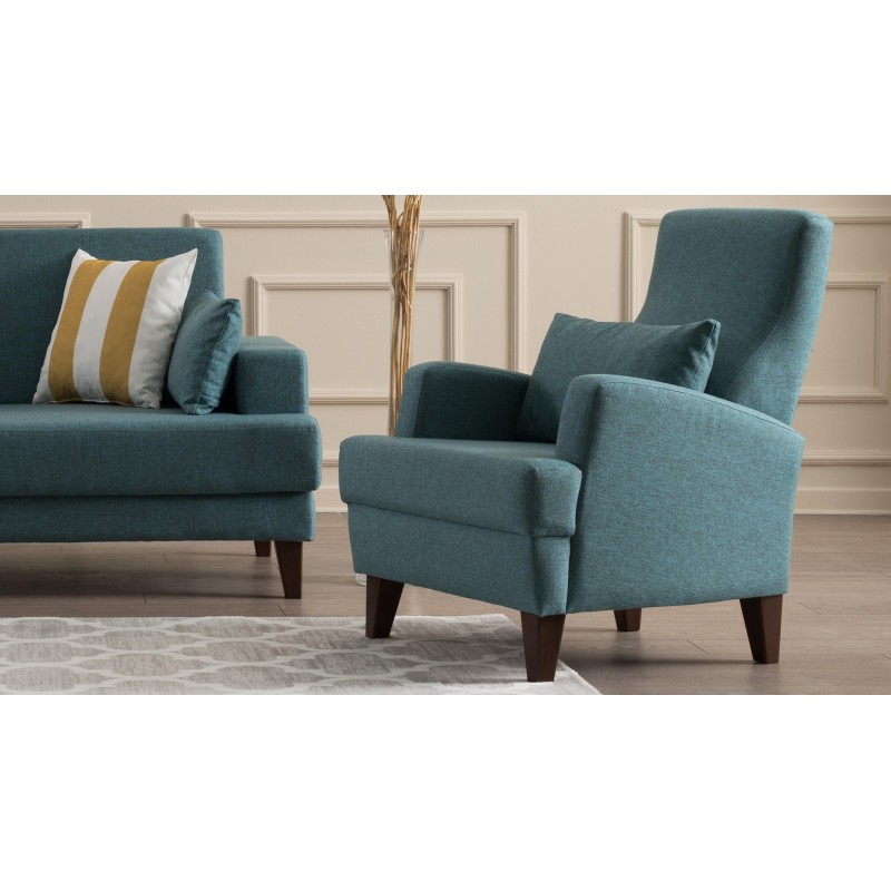 Wing Chair Kana Bergere - Turquoise Turquoise