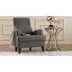 Atelier del Sofa Wing Chair Kana Bergere - Dark Grey Dark Grey