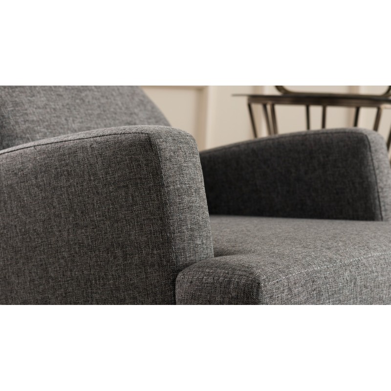 Atelier del Sofa Wing Chair Kana Bergere - Dark Grey Dark Grey