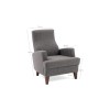 Atelier del Sofa Wing Chair Kana Bergere - Dark Grey Dark Grey