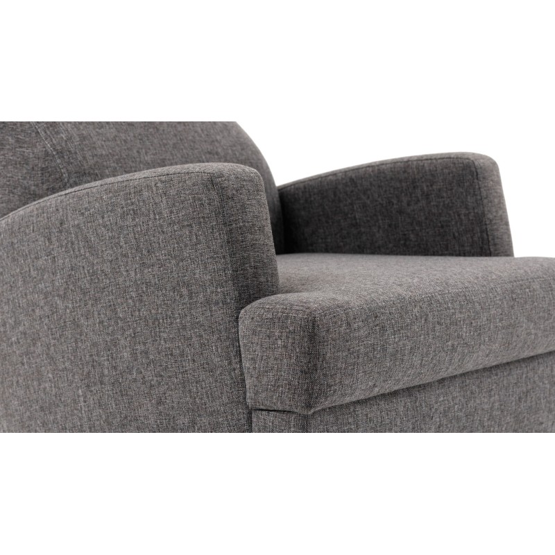 Atelier del Sofa Wing Chair Kana Bergere - Dark Grey Dark Grey