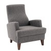 Atelier del Sofa Wing Chair Kana Bergere - Dark Grey Dark Grey