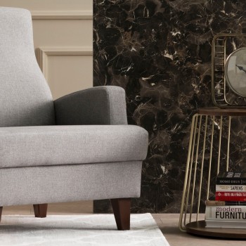 Wing Chair Kana Bergere - Light Grey Light Grey