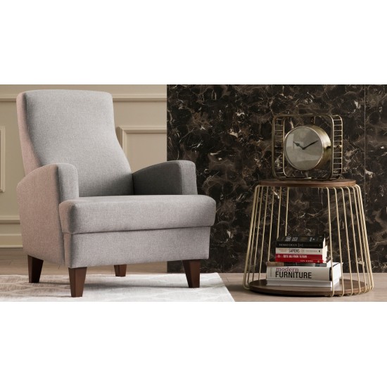 Wing Chair Kana Bergere - Light Grey Light Grey Atelier del Sofa Wing Chair Kana Bergere - Light Grey Light Grey